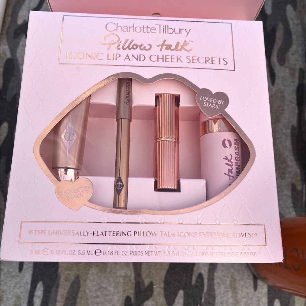 Charlotte Tilbury Pillow Talk Lip and Cheek Set BNIB $50 retail